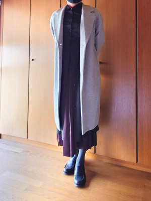 GU公式 | ウエストタックシャツワンピース(長袖)