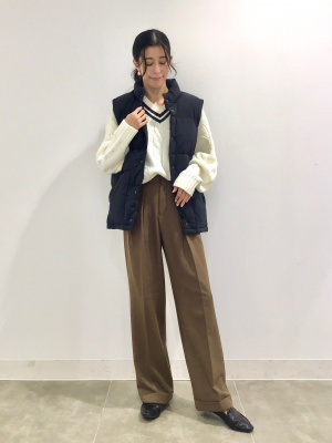 GU公式 | インタックワイドパンツA+EC(丈長め76.0～78.0cm)
