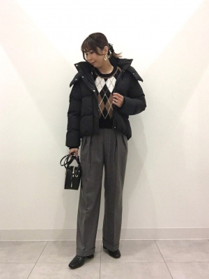 GU公式 | クロップドアーガイルセーター(長袖)YT+E