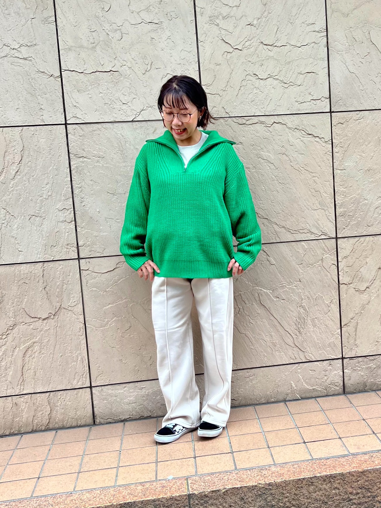 2021激安通販 ウール TOMORROWLAND ローゲージハーフジップ ローゲージ