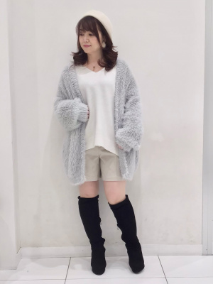 ラメVネックセーター ホワイト S UNITED ARROWS（ユナイテッドアローズ）の「ウール フォックス