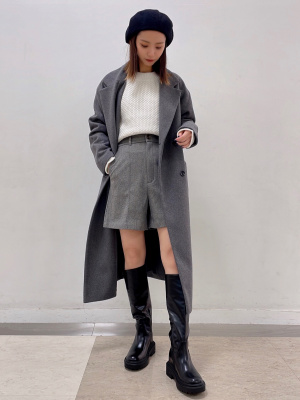 くるりん GU公式 | ヘリンボーンショートパンツ