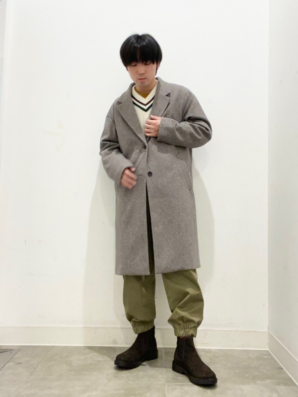 ニットメルトンチェスターコート（メンズ）の着用コーディネート一覧