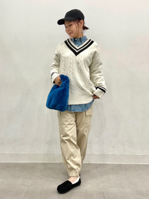 GU公式 | パフィータッチチルデンオーバーサイズセーター(長袖)