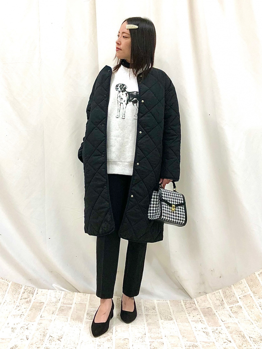Ｎｏ．870 キルティングオーバーコートコーデ コーデ売り まとめ売り 田中亜希子さんコラボ ] 選べる2type 2Wayボアorキルティング