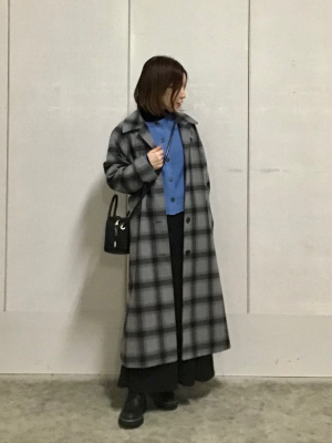 GU公式 | チェックバルカラーコート