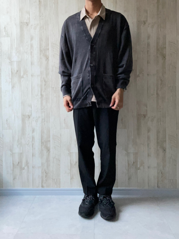 ウォッシュドリラックスフィットカーディガン(長袖)NT+E（メンズ）の