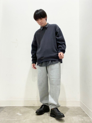 GU公式 | ヘビーウェイトスウェットワイドイージーパンツ(丈標準