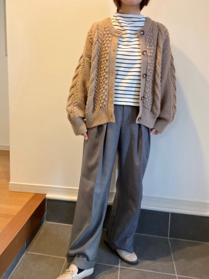 GU公式 | ケーブルコクーンカーディガン(長袖)