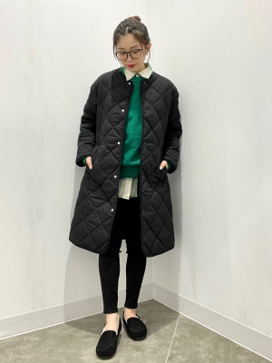 hjerteリラックスストライプシャツ（グリーン) BRICK＆SONS シャツ リラックスバックプリーツシャツ「グリーン