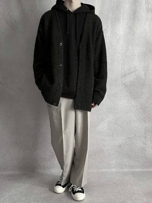 GU公式 | ブラッシュドヤーンカーディガン(長袖)