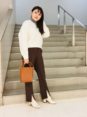 GU公式 | 起毛フロントスリットパンツQ