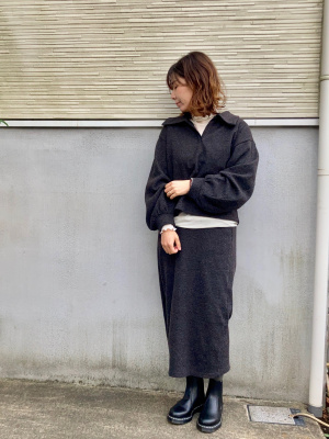 まっちゃんリクエスト商品 GU公式 | ブラッシュドリブビッグカラープルオーバー(長袖