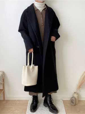 GU公式 | バイカラーポロニットワンピース(長袖)Q