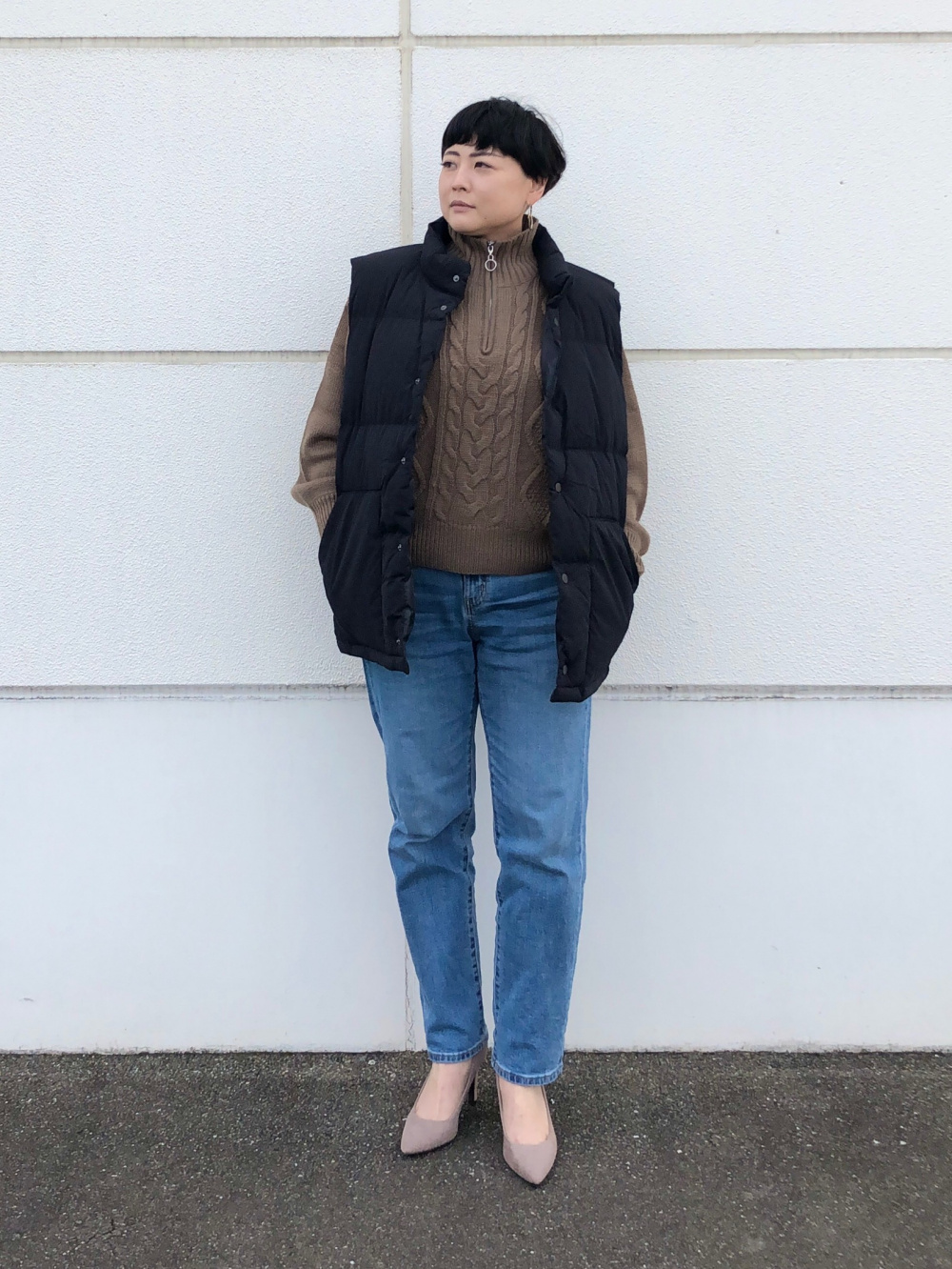 C5362 コットンニットコーデ ko_wear / GU(ジーユー)の「コットンブレンドクロップドニット
