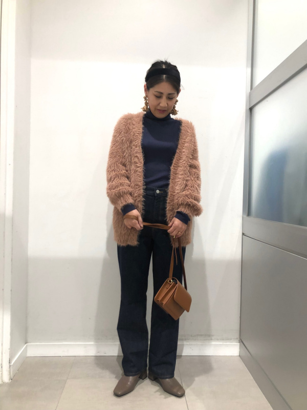 フェザーヤーンオーバーサイズカーディガン(長袖)(レディース フェザーヤーンオーバーサイズカーディガン(長袖)(レディース