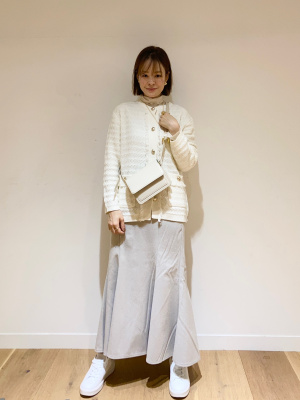 Aquascutum ヘリンボーン柄 ツイード ロングスカート Aquascutum ヘリンボーン柄 ツイード ロングスカート