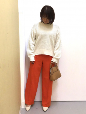 PERVERZE オレンジ クロップドセーター オレンジ ケーブルニット クロップドセーター SHEIN - メルカリ