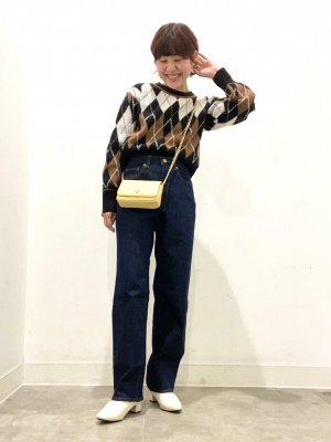 GU公式 | クロップドアーガイルセーター(長袖)YT+E