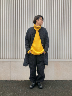 René 黒 キルティング ロングコート 38 ブランド品 通販サイト René 黒 38 ロングコート キルティング