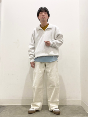 GU公式 | ヘビーウェイトスウェットハーフジッププルオーバー(長袖)