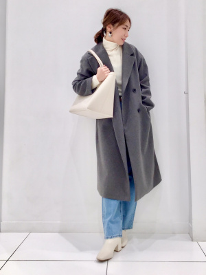 GU公式 | ニットメルトンテーラードコート