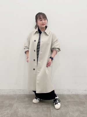 GU公式 | ソフトリッチニットチュニック(長袖)(ストライプ)+E