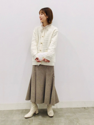 Aquascutum ヘリンボーン柄 ツイード ロングスカート Aquascutum ヘリンボーン柄 ツイード ロングスカート