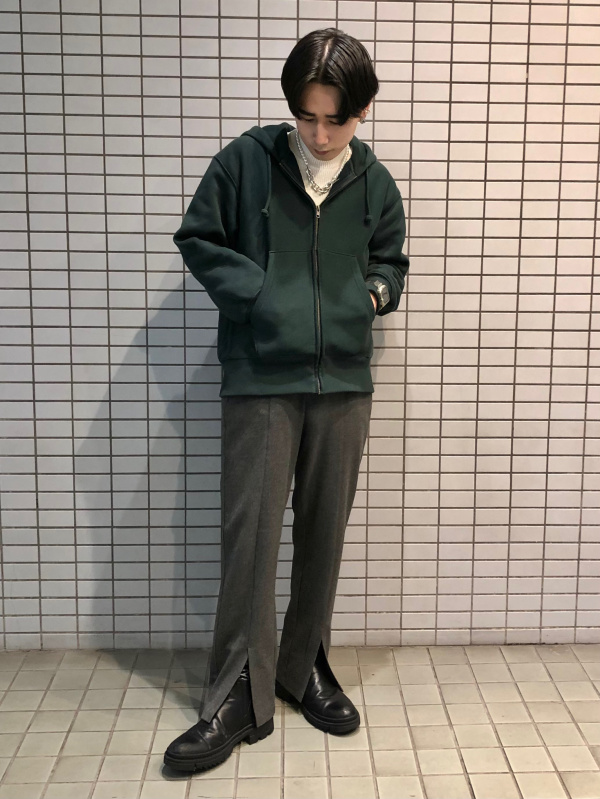 ぽんた ページ GU公式 | 起毛フロントスリットパンツQ