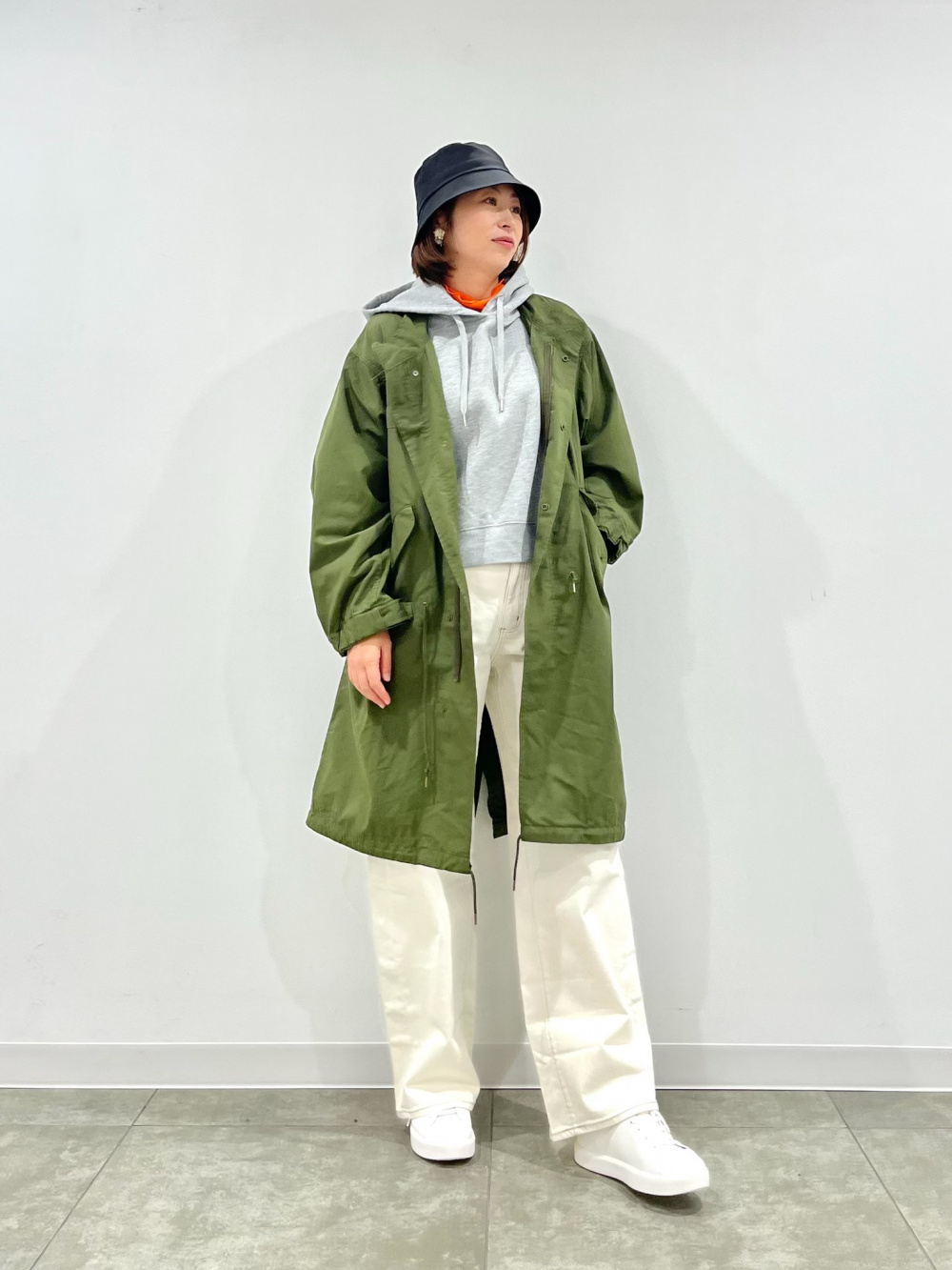 セットアップ クロップドトレーナー×ロングスカート カジュアル クロップドスウェットパーカ(長袖)(セットアップ可能)、チェック