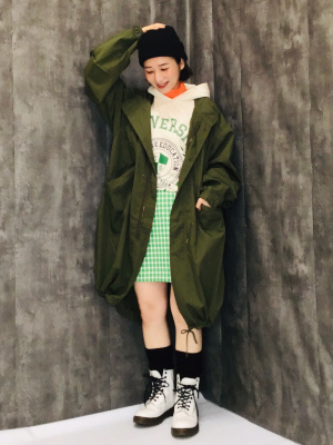 なつ様用出品 GU公式 | オーバーサイズモッズコート+E