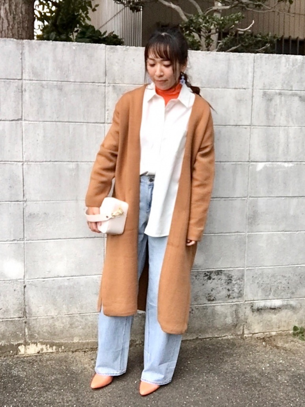 ニットロングガウン(長袖)（レディース）の着用コーディネート一覧