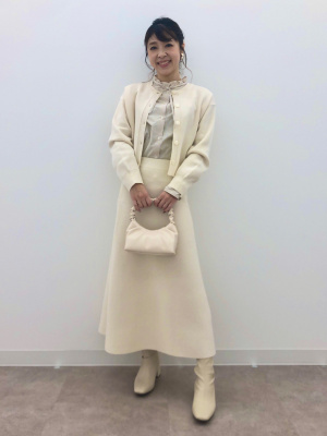 ふさ品 GU公式 | フレアミディニットスカート(セットアップ可能)