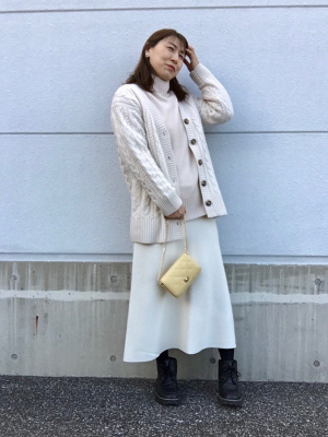 【ganguroko】新品 GU公式 | ケーブルオーバーサイズカーディガン(長袖)RS+E