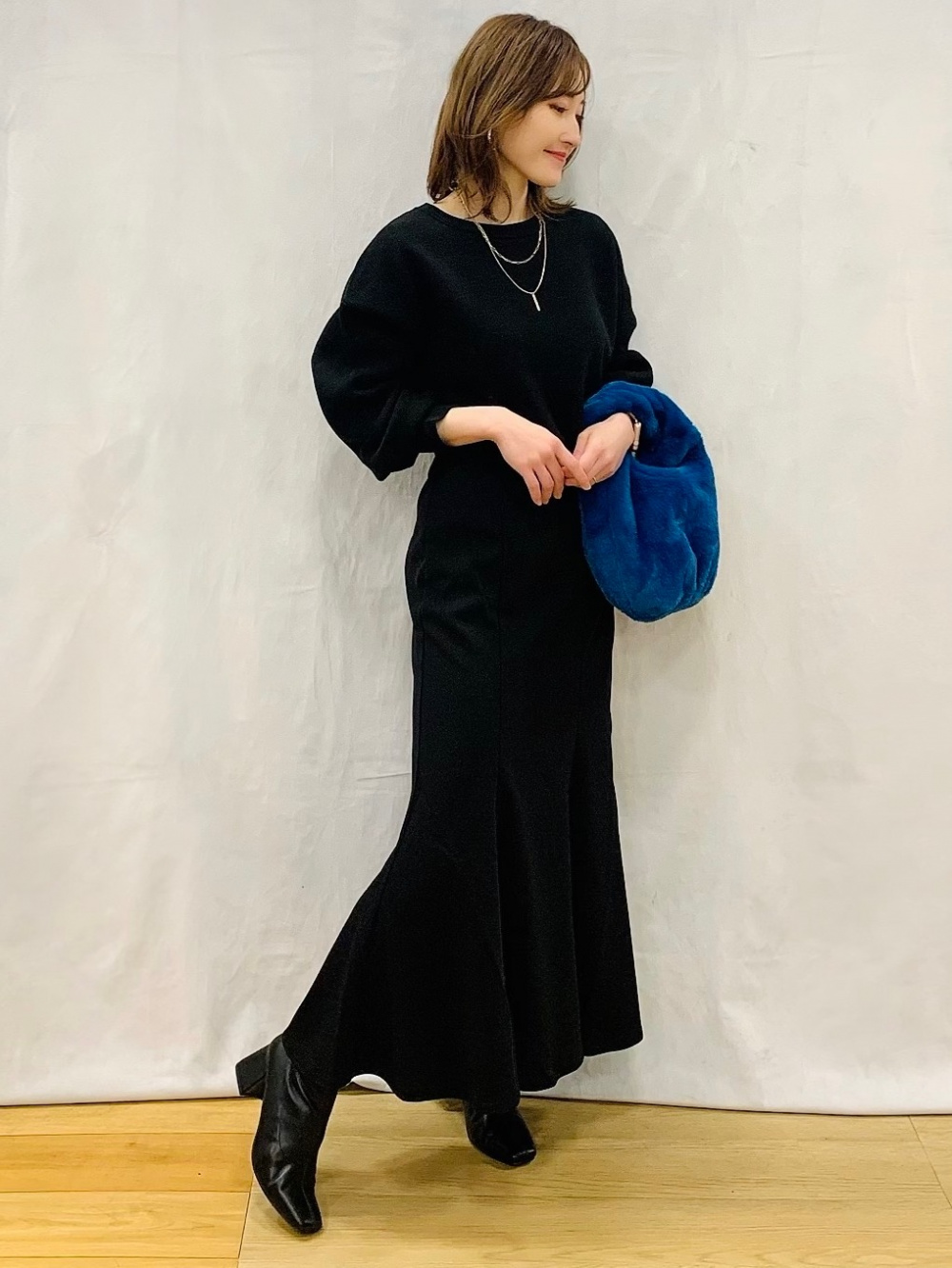 Estkuroki23様 オーダーページ GU公式 | ワイドケーブルクルーネックセーター