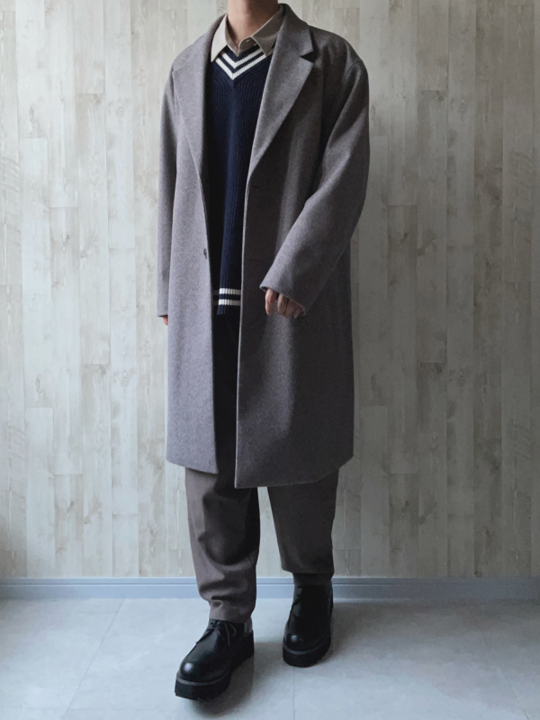 ニットメルトンチェスターコート（メンズ）の着用コーディネート一覧