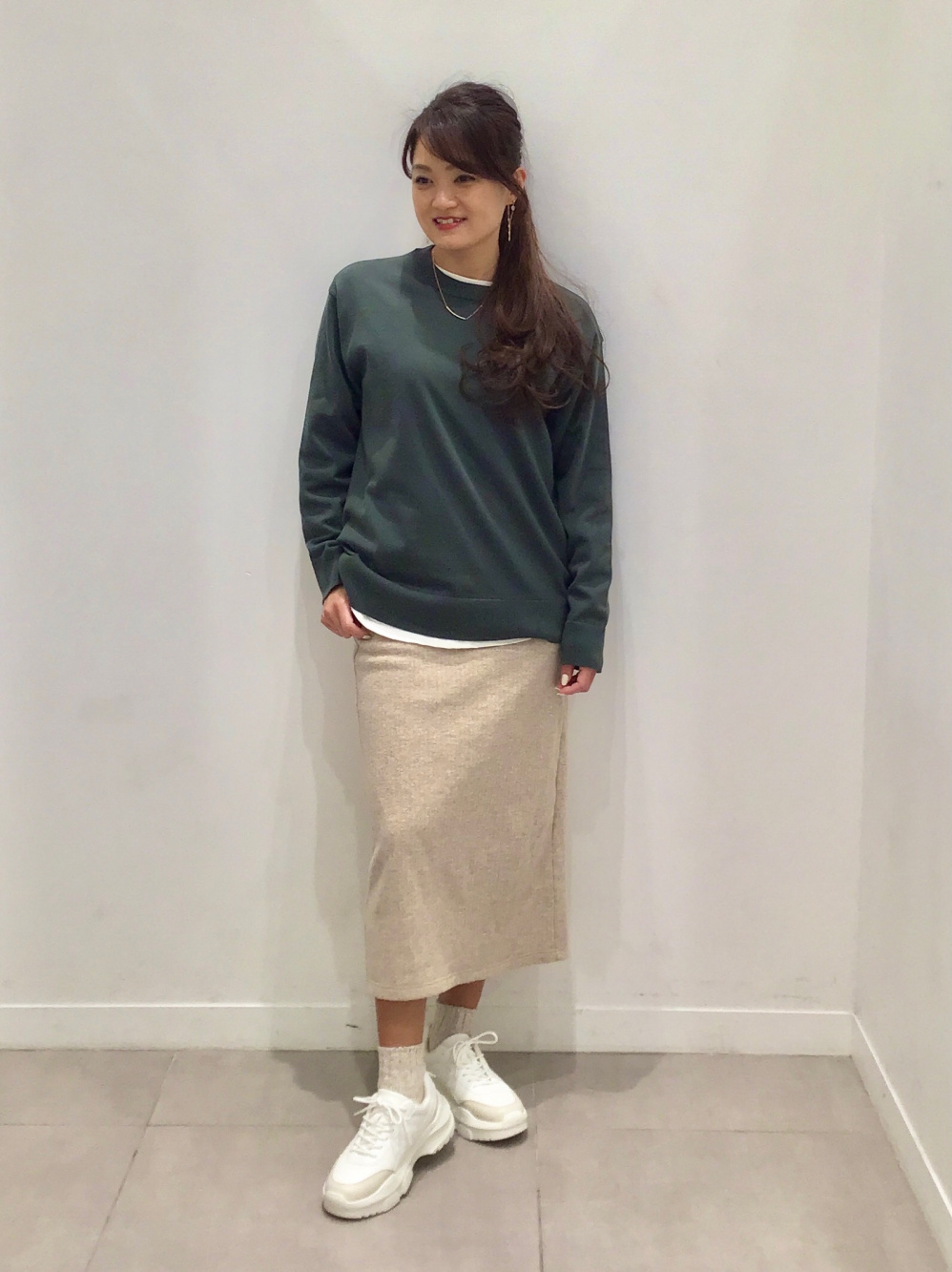 ブラッシュドリブハイネックプルオーバー(長袖)(セットアップ可能