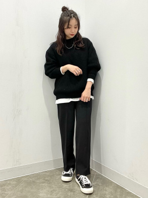 おまとめ確認よう GU公式 | ローゲージ畦セーター(長袖)