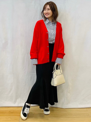 GU公式 | ストライプオーバーサイズシャツ(長袖)