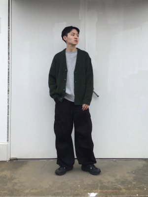 GU公式 | ローゲージ畦カーディガン(長袖)