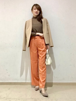 PLST セットアップ ウォッシャブル ノーカラージャケット 上L下M GU公式 | ウォッシャブルノーカラージャケットZ(セットアップ可能)