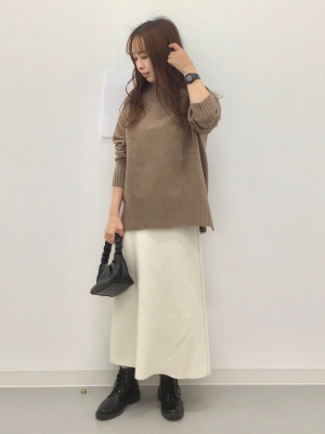 Maison Margiela☆フレア ミディ丈 ニット スカート ふんわりモチモチ素材】ミディー丈ニットフレアスカート 通販