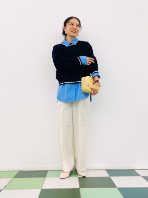 GU公式 | ラインケーブルセーター(長袖)