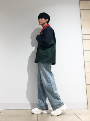 GU公式 | ソフトコットンモックネックT(長袖)