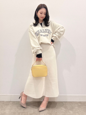 ふさ品 GU公式 | フレアミディニットスカート(セットアップ可能)