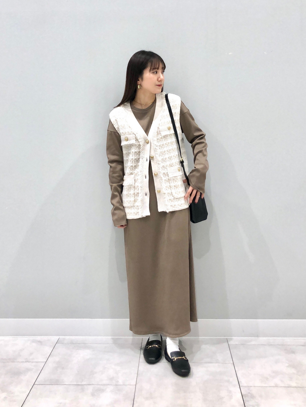 ラインニットジレ 乗っか