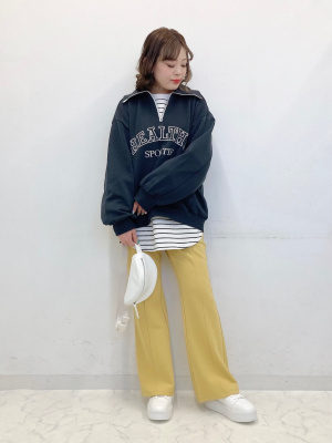 GU公式 | カットソーフレアスラックスB+EC(丈短め65.0cm