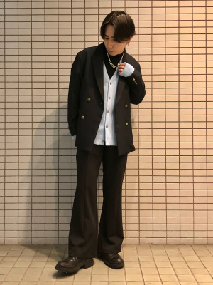 GU ネイビー ダブルブレスト ブレザーセット GU公式 | ダブルブレストブレザー