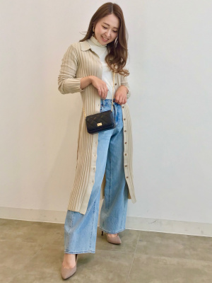 Nagiさん専用 GU公式 | フロントボタンニットワンピース(長袖)