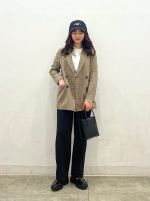 GU公式 | ダブルブレストジャケット(チェック)Z